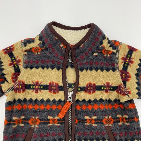 Carter's Boy's Southwest Print Fleece Full Zip Sweater Size 9M - Picture 2 of 7